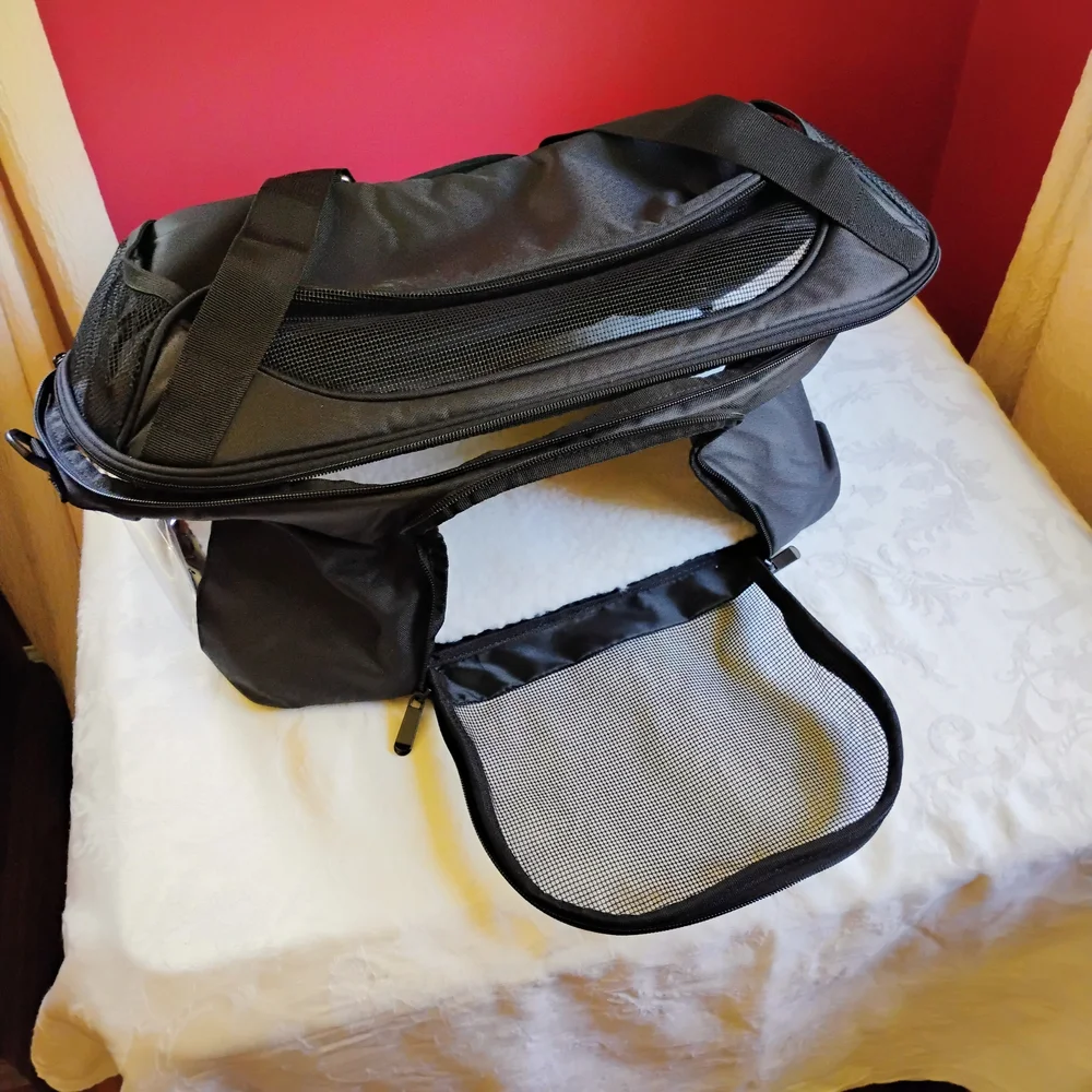 Portable Black Pet Carrier